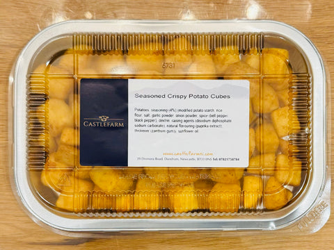 Seasoned diced potato cubes